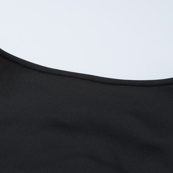 ✨ NEW Contrasting Ruffle Trim Mini Dress Black - Picture 7 of 8